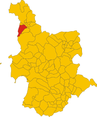 Locatie van Tresnuraghes in Oristano (OR)