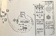 Matatana, represented in a picture of 1613, regarding a settlement of the beginning of the 16th century, in the Book of Humberto Leitao" Matatana.jpg