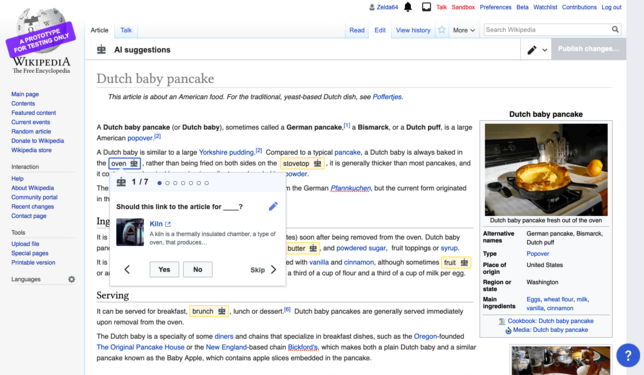 捷克語維基百科上的「添加一個內部連結」結構化任務的原型