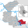 Lage der Gemeinde Muldestausee im Landkreis Anhalt-Bitterfeld