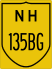 National Highway 135BG marker