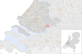 Locatie van de gemeente Sliedrecht (gemeentegrenzen CBS 2016)