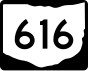 State Route 616 marker