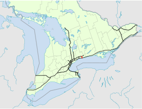 Carte de l'autoroute 418.