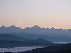 View of Trisul and Panchchuli peaks from Kausani