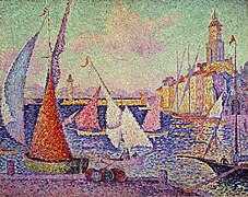 Port Saint Tropez, 1899, par Paul Signac, musée de l'Annonciade