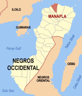 Manapla na Negros Ocidental Coordenadas : 10°57'28.91"N, 123°7'22.80"E