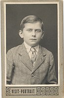 Jan Rajlich jako žák prvního ročníku reálného gymnázia v Jindřichově Hradci, 1930