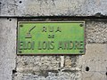 Placa na rúa de Eloi Lois André en Vilardevós.