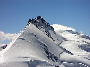 Rimpfischhorn und oberster Teil des Mellichgletschers