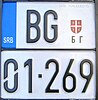 Номерной знак мотоцикла Сербии Beo Grad.JPG