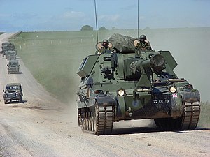 Tank on a track, Larkhill Artillery Range - geograph.org.uk - 457037.jpg