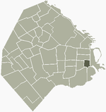 Location of San Telmo within Buenos Aires