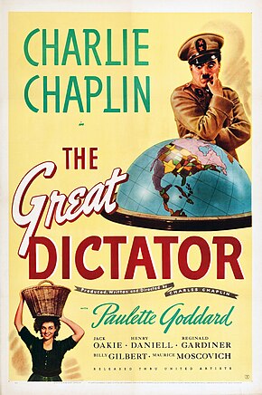 Description de l'image The Great Dictator (1940) poster.jpg.