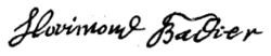 Signature de Florimond Badier