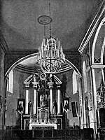 Wnętrze kościoła w 1913 r.