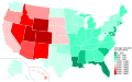 US states by average altitude