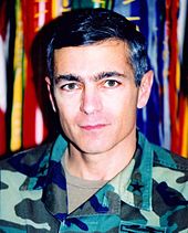 Portrait of Brigadier General Clark as a commander at Fort Irwin Wesley Clark 1star portrait.JPG