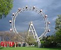 Riesenrad sett fra utsiden av parken Prater