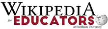 Educators for Wikipedia at Fordham logo