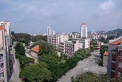 Veduta del campus universitario della città di Xiamen