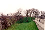 York City walls with motte & bailey of former fortification