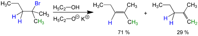 Umsetzung von 2-Brom-2-methyl-pentan mit Kaliumethanolat