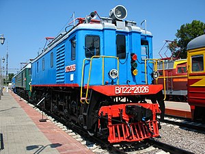 ВЛ22м-2026 в музее истории развития железнодорожного транспорта Московской железной дороги