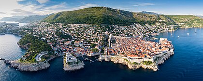 Panoráma chorvatského města Dubrovník na jihu Dalmácie