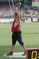 Die Olympianeunte Christina Schwanitz