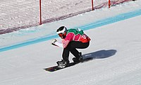 Noa Coutton-Jean beim Team-Ski-Snowboard-Cross-Wettbewerb