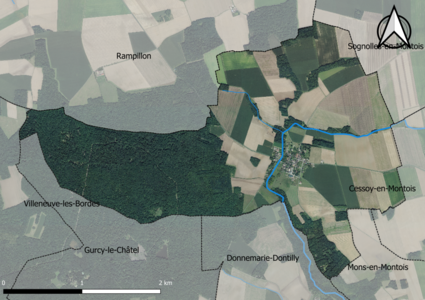 Carte orhophotogrammétrique de la commune.