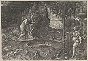 「人生の寓意」エングレービング、1561年、メトロポリタン美術館蔵