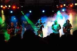 Bandabardò выступает на фестивале Levico Lake в Левико-Терме, июль 2010 г.
