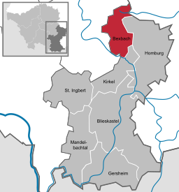 Läget för Bexbach i Saarpfalz-Kreis