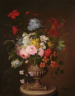 Генріка Беєр. Квіти в вазоні.1823