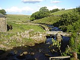 Clapper bridge (auch Spang oder Log bridge) am Blackbrook River