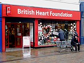 The British Heart Foundation is the biggest funder of cardiovascular research in the UK. British Heart Foundation shop in Wolverhampton - geograph.org.uk - 3312562.jpg