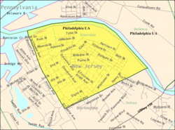 Census Bureau map of Riverside Township, New Jersey