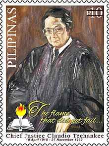 Claudio Teehankee 2014 stamp of the Philippines.jpg