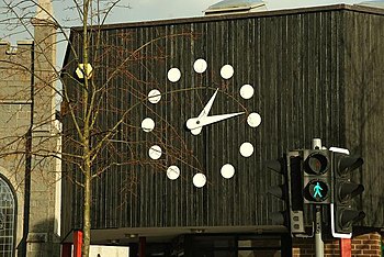 English: Clock, Tanderagee This unusual clock ...