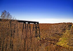 The Kinzua Bridge after it collapsed