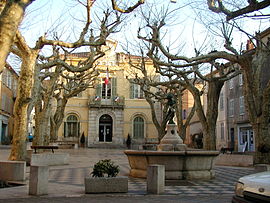 The Place de la Libération in Collobrières