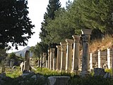Antiga columnata na cidade graga de Éfeso, na Xonia (hoxe en Turquía