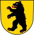 Orso ritto, armato e lampassato di rosso (Bernstadt, Germania)