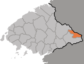 Location of Hyangsan County