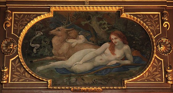 Diane au repos (1858), Chantilly, château de Chantilly, galerie des Cerfs.