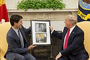 President Trump and Canadian Prime Minister Justin Trudeau Donald Trump and Justin Trudeau October 2017.jpg