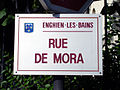 Plaque de la rue de Mora