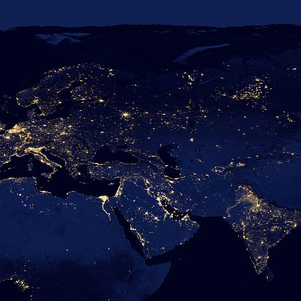 File:Europe, North Africa and Western Asia at night by VIIRS.jpg